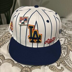 New Era White and Blue LA Dodgers Hat